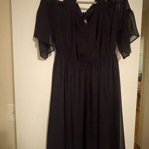 Torrid Black Off-the-Shoulder Ruffled Sundress